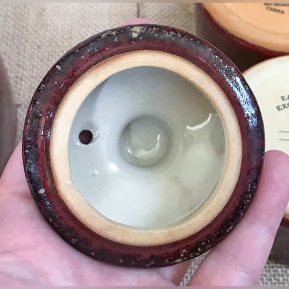 Pier 1 Shanghai Red Beige Teapot Tea Mug Set Goth Core Rustic Japanese Inspired - Picture 8 of 9